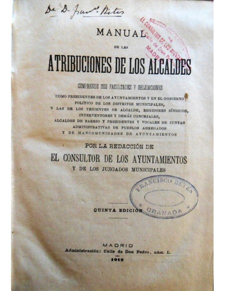 Manual de las atribuciones de los alcaldes