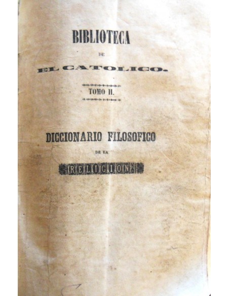 Diccionario filosófico de la religión