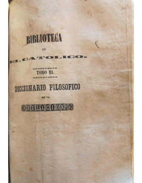 Diccionario filosófico de la religión