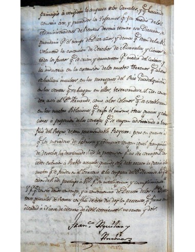 CREACIÓN DE UNA POBLACIÓN EN EL SITIO DE EL ROCÍO. AÑO DE 1790