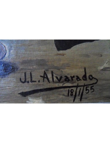 La culpa la tiene el vino. Óleo sobre...