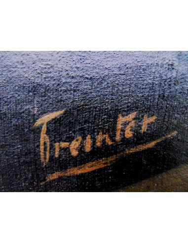 Huyendo del incendio. Óleo