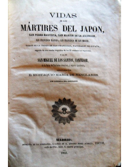 Vida de los mártires de Japón